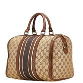 グッチ GGキャンバス ハンドバッグ ショルダーバッグ 2WAY 247205 ベージュ ブラウン キャンバス レザー レディース GUCCI 【中古】